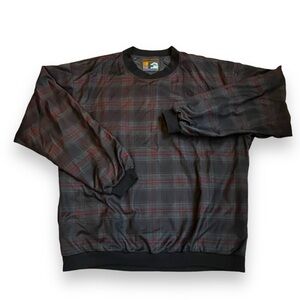 Forresters Golf Pullover Windbreaker Jacket Top Preppy Plaid Pockets Outdoor XXL